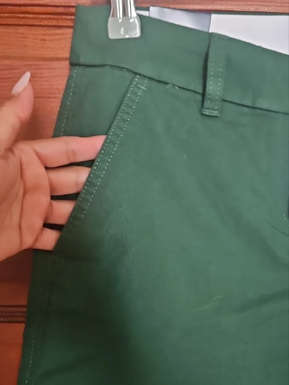J. Crew Forest Green Chino Bermuda Shorts